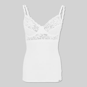 Dressa Everyday nagyméretű csipkés melltartós trikó - fehér