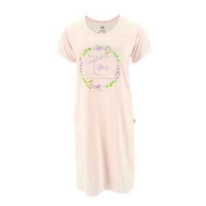 Dressa Home levendula mintás pamut hálóruha - rózsaszín