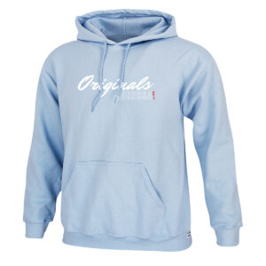 Dressa Originals feliratos kenguruzsebes pamut kapucnis pulóver