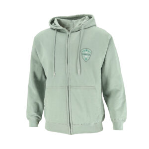 Dressa pamut kapucnis cipzáras pulóver - menta