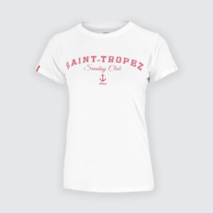 Dressa Sunday Club feliratos női pamut póló - fehér