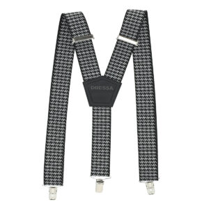 Dressa Retro tyúklábmintás széles hózentróger 36 mm - fekete