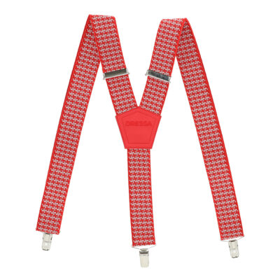 Dressa Retro tyúklábmintás széles hózentróger 36 mm - piros