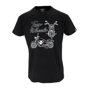 Dressa Two Wheels pamut motoros póló - fekete