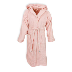 Dressa Wellness kapucnis velúr köntös - lazacszín