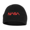 Nasa Worm Red hímzett beanie kötött sapka
