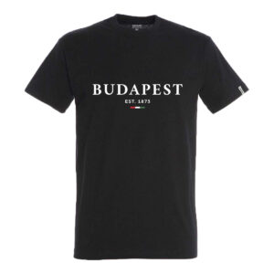 Dressa Budapest 1873 feliratos környakú rövid ujjú pamut póló