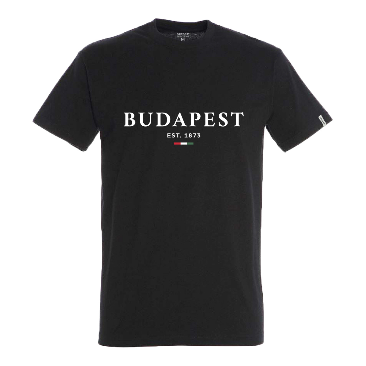 Dressa Budapest 1873 feliratos környakú rövid ujjú pamut póló