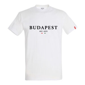 Dressa Budapest 1873 feliratos környakú rövid ujjú nagyméretű pamut póló