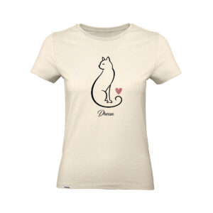 Dressa Cat Love cicás rövid ujjú női pamut póló