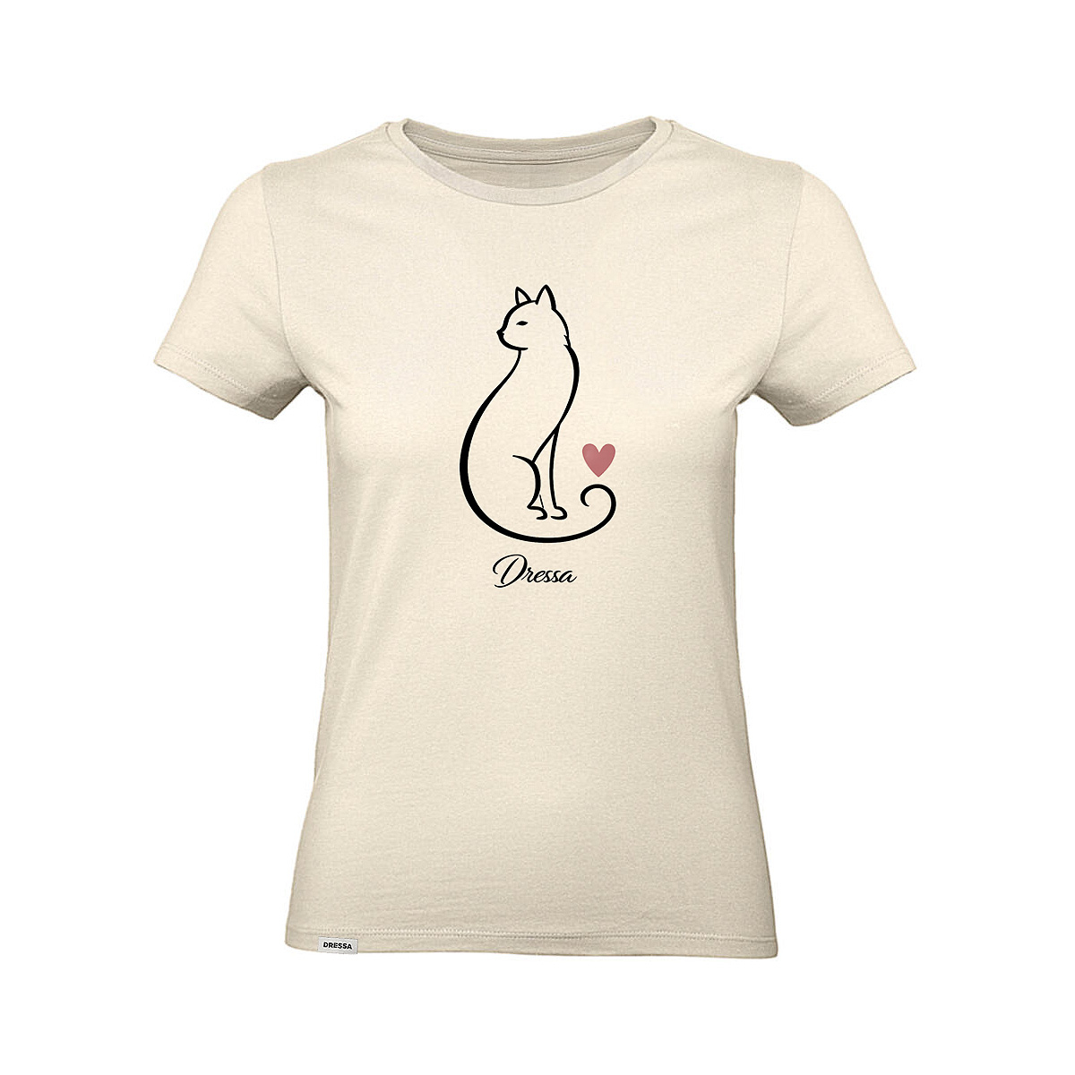 Dressa Cat Love cicás rövid ujjú női pamut póló