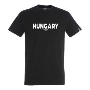 Dressa Hungary feliratos környakú rövid ujjú pamut póló