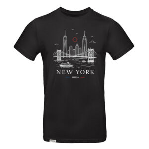 Dressa New York mintás környakú rövid ujjú pamut póló
