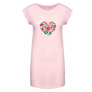 Dressa Flower Heart virágmintás pamut pólóruha